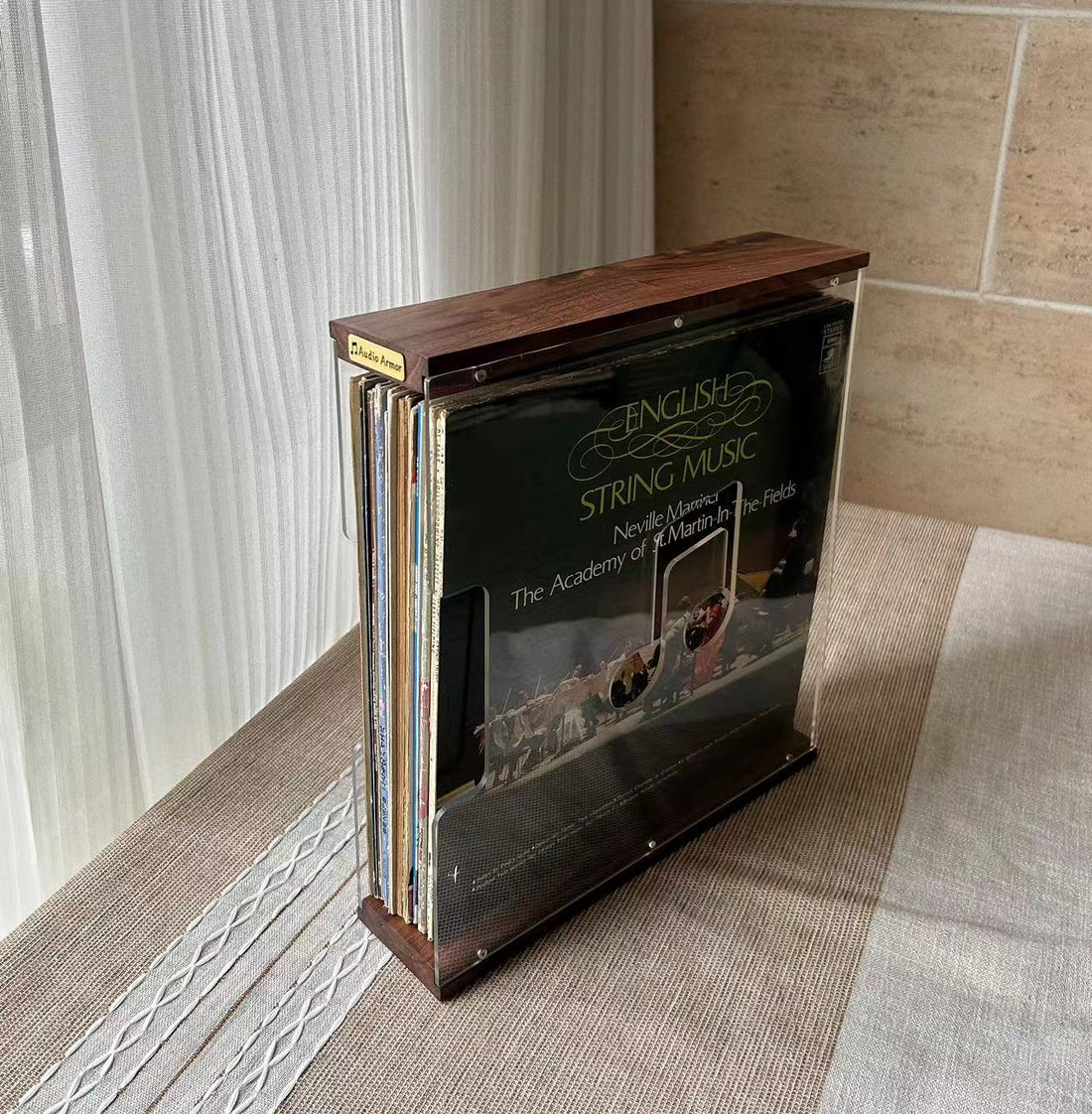 レコード・LPディスプレイ ラック  ウォールナット無垢材 htxj-0002