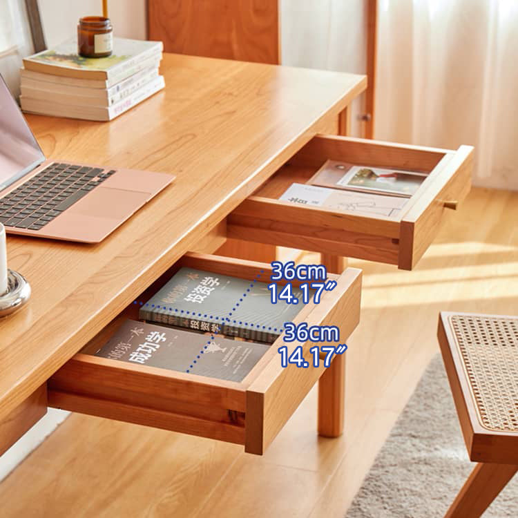 高級感あふれるチェリー材・銅・使用 デスクテーブル hykmq-753 - BestKagu