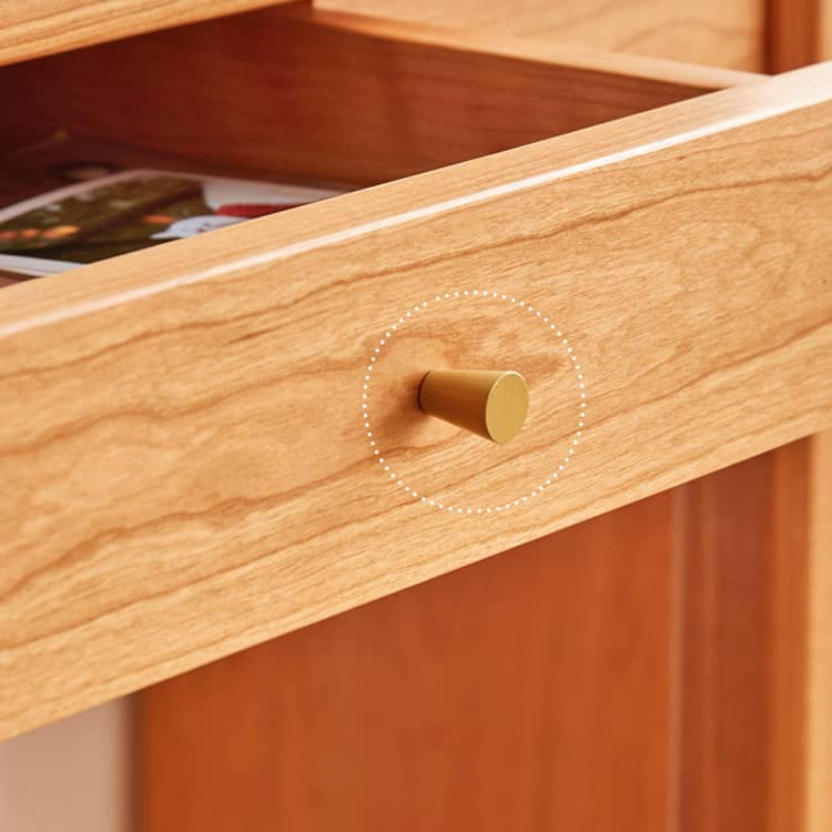 高級感あふれるチェリー材・銅・使用 デスクテーブル hykmq-753 - BestKagu