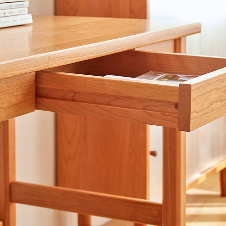 高級感あふれるチェリー材・銅・使用 デスクテーブル hykmq-753 - BestKagu