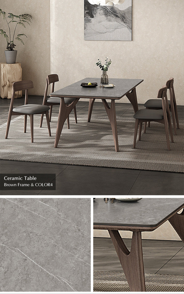 ダイニングテーブル セラミック天板 jh-060BR ブラウン系テーブル - BestKagu