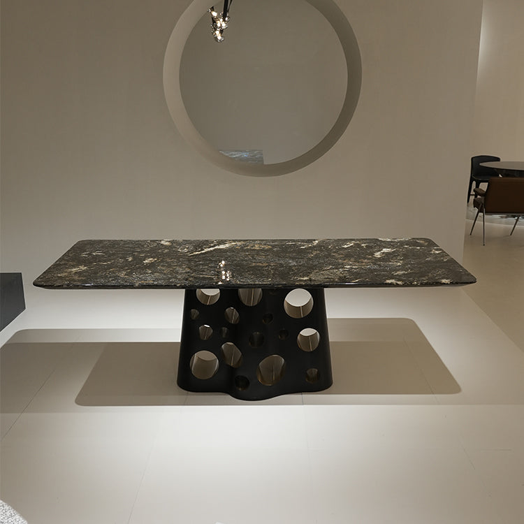 希少石天然大理石テーブル幻の宝石のような天板 高級輸入ホテルライク