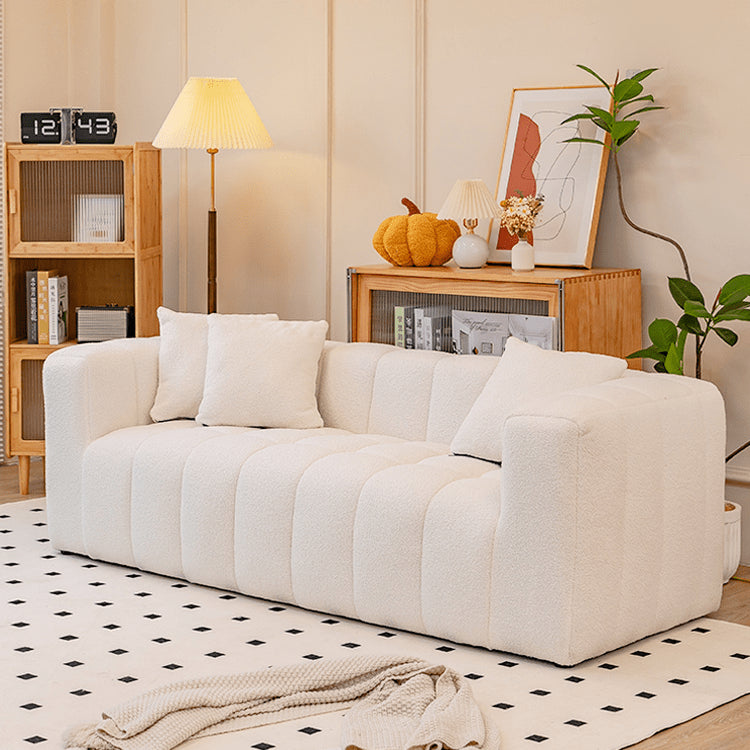 ソファ 天然木フレームとシープボア生地が融合した快適なソファー jy-112 - BestKagu