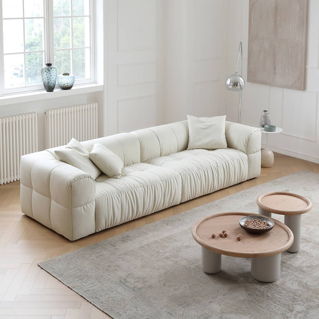 ソファー -合成レザーソファ クッション付き my-355 - BestKagu