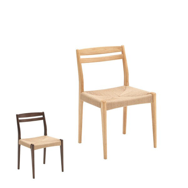 無垢材とペーパーコード♪ダイニングチェア 椅子 アッシュ無垢 完成品