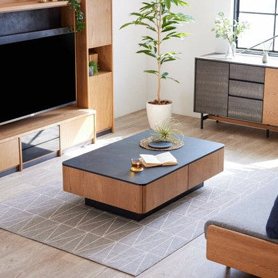 在庫品】リビングテーブル大容量コーヒーテーブル 120サイズ 4色対応