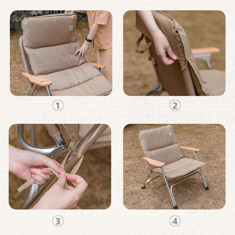 アウトドアチェア 折りたたみ式リクライニングキャンプチェア fh-mth-464