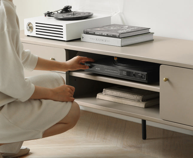 TVボード 幅180 大人なグレー　モダン家具　Y174N03 - BestKagu