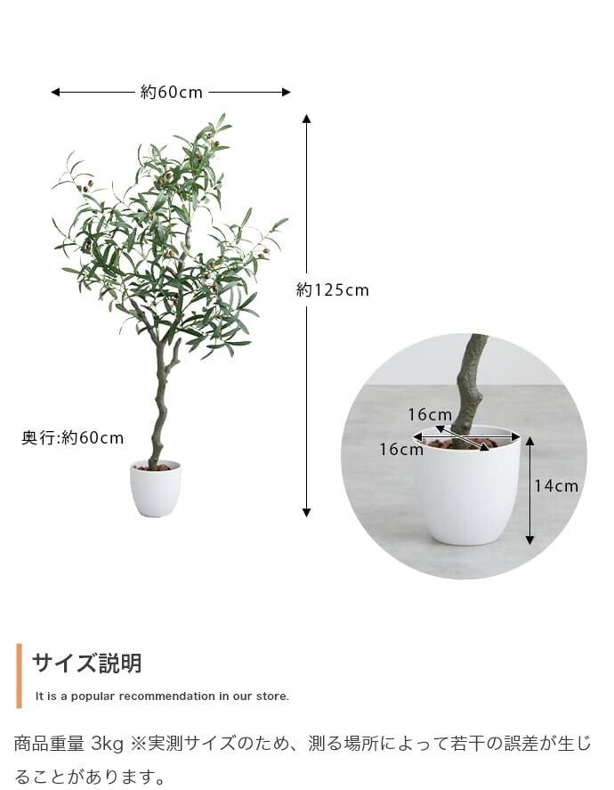【在庫品】【高さ125cm】Nature 光触媒人工観葉植物 オリーブsup-10404596