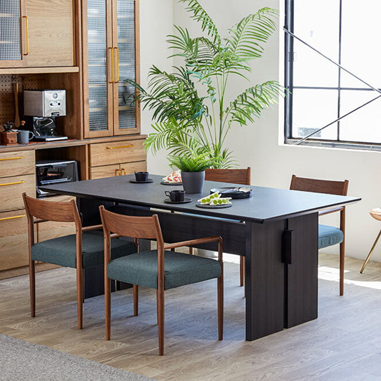 在庫品】ダイニングテーブル 天然素材が引き立てるLDメラミン化粧板