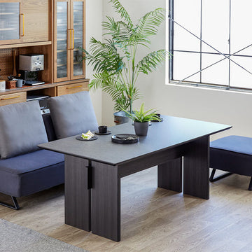 【在庫品】ダイニングテーブル  天然素材が引き立てるLDメラミン化粧板テーブル日本製 sup-13687869