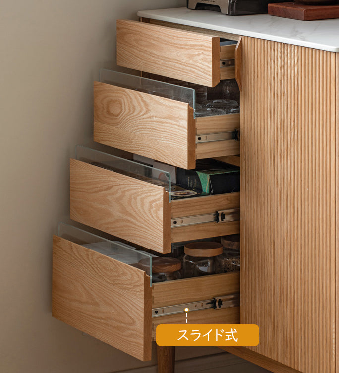 食器棚 レンジ台 ハイタイプ 幅85cm Y150Q05 キッチン収納 - BestKagu