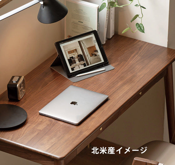 デスク テーブル 現代モダン家具 ウォルナッツト無垢材 K36X02 - BestKagu
