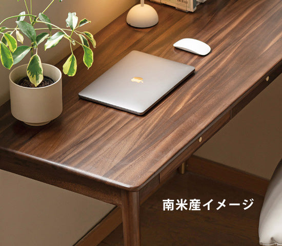 デスク テーブル 現代モダン家具 ウォルナッツト無垢材 K36X02 - BestKagu