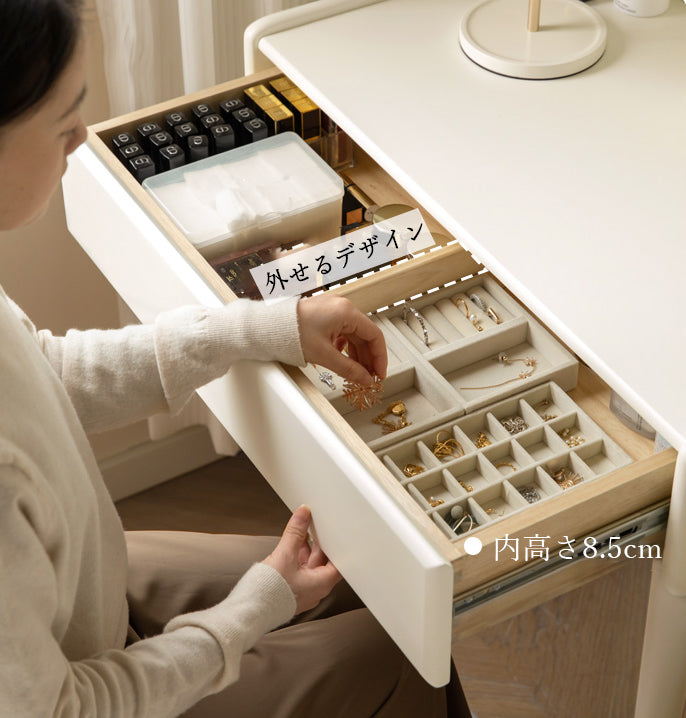 ドレッサー 鏡台 化粧品収納 ホワイトインテリア Y211D09 - BestKagu