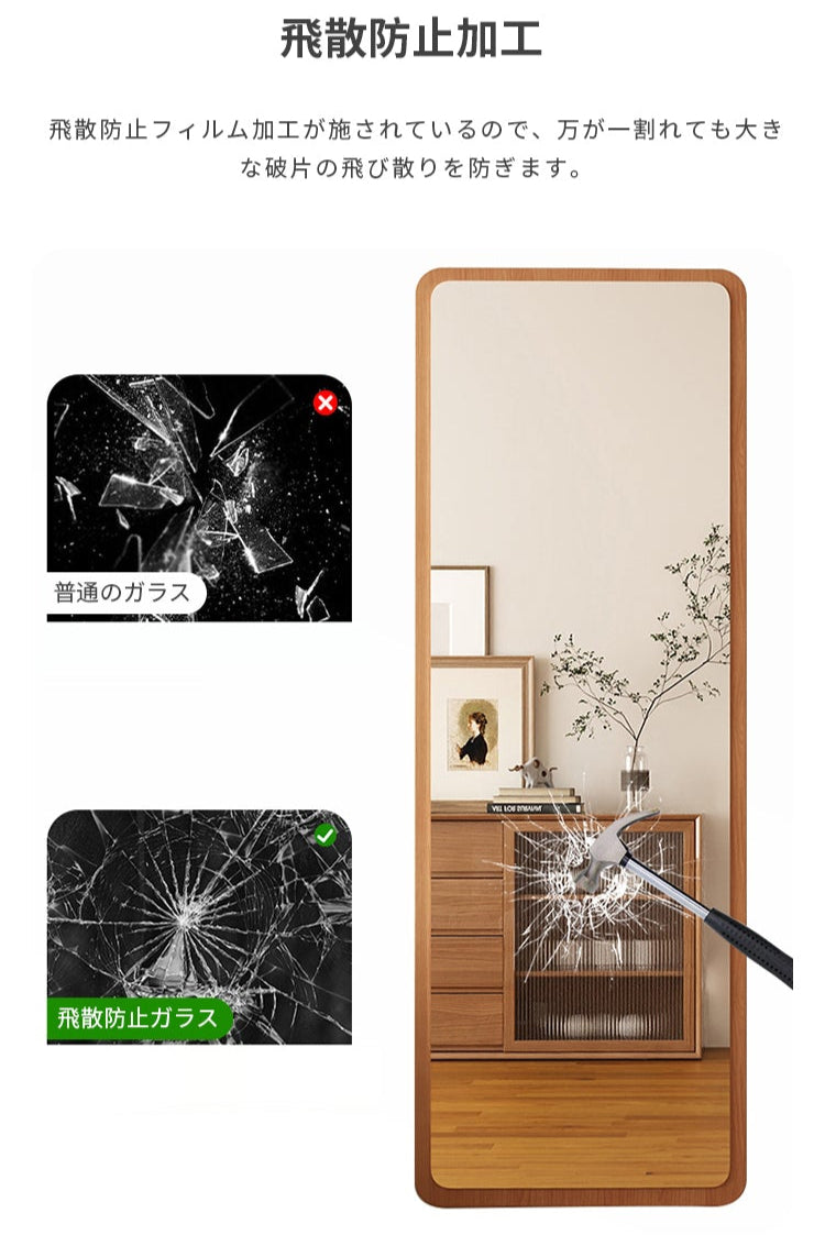 全身鏡 スタンドミラー 鏡 壁掛け 立てかけ おしゃれ mr-208 - BestKagu
