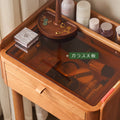 ドレッサー 化粧台 幅78cm メイク台 鏡台 無垢材 伸長調節自由 y-L9051 - BestKagu