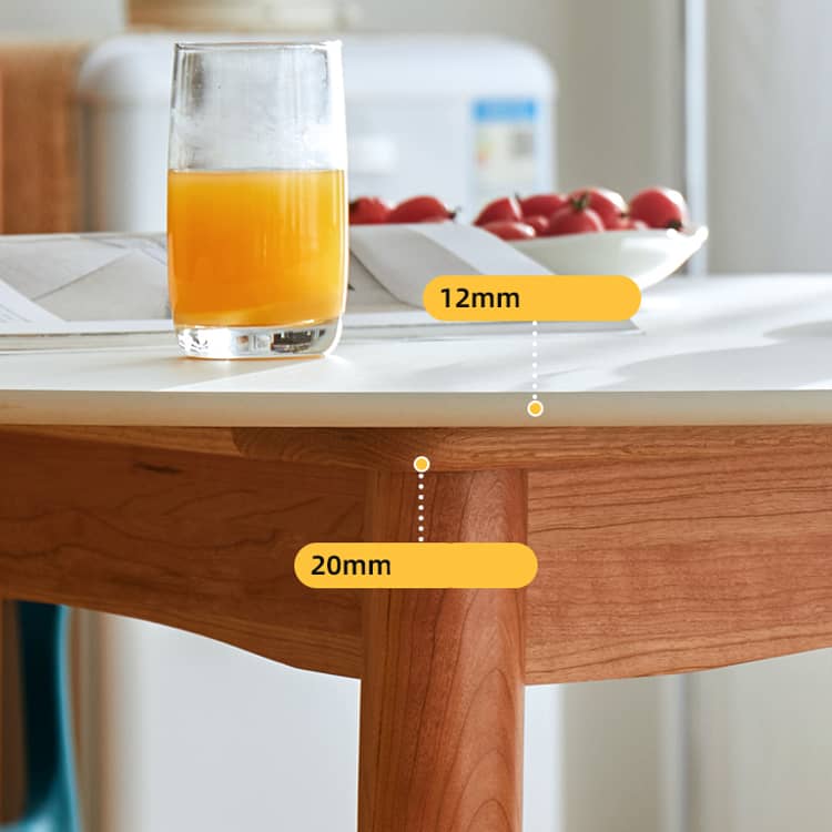 ダイニングテーブル 丸テーブル 円形セラミック天板 無垢材脚 チェリー材