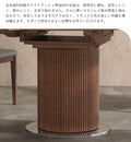 ダイニングテーブル 丸テーブル 伸縮タイプ セラミック 大理石調 ブラウン fnl-272 - BestKagu