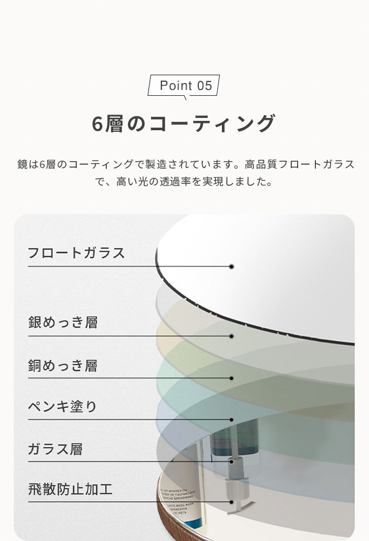 ミラー 鏡 壁掛け 吊り下げ鏡 おしゃれ dm-920　玄関 - BestKagu