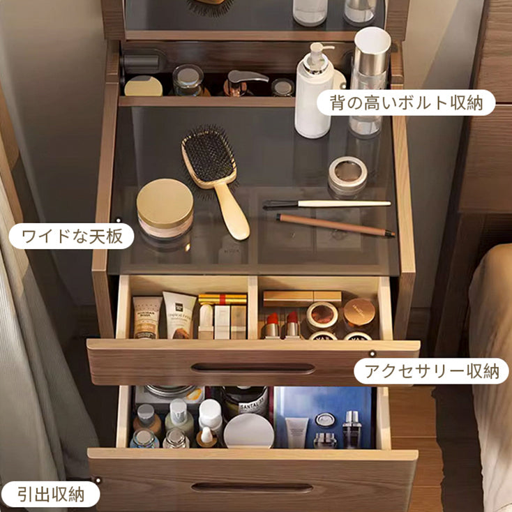 ドレッサー 化粧台 メイク台 鏡付き コンパクト 大容量収納 おしゃれ mwj-879 - BestKagu