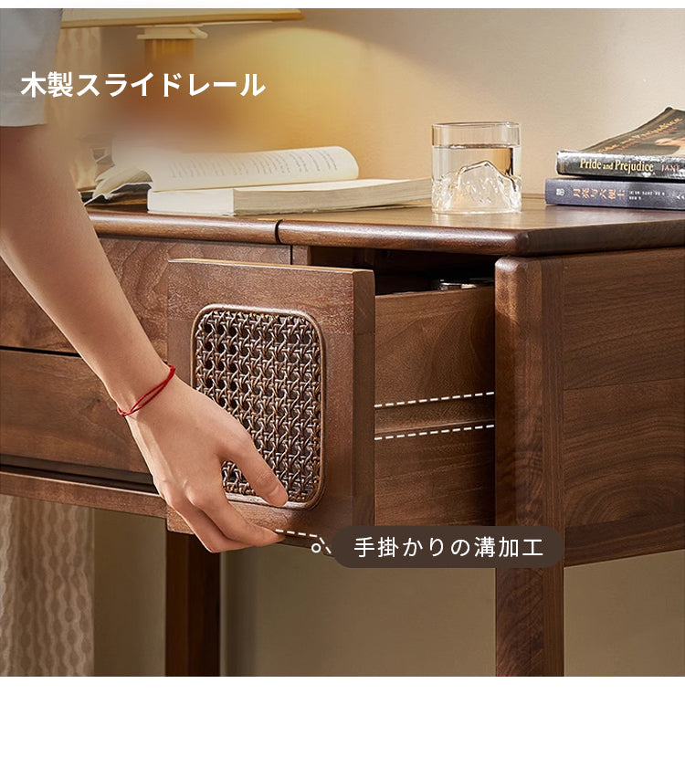 ドレッサー 化粧台 鏡付き 天然木 ブラウン y-b5056 - BestKagu