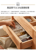 ドレッサー 化粧台 鏡付き 天然木 ナチュラル y-h6051 - BestKagu
