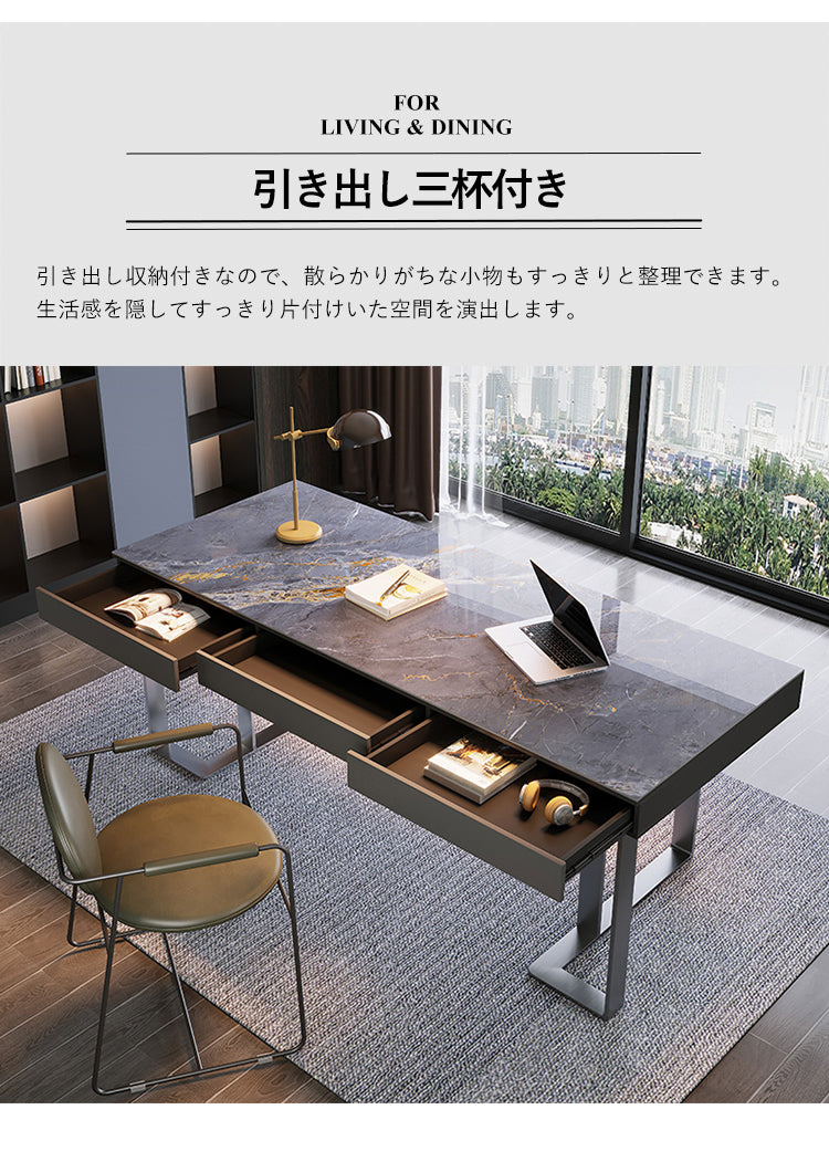 デスク ワークデスク セラミック 書斎机 引き出し付 bl-842 - BestKagu