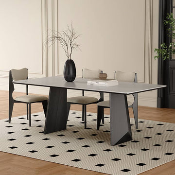 セラミック天板のダイニングテーブル　オーク材脚フレーム　hagst-562