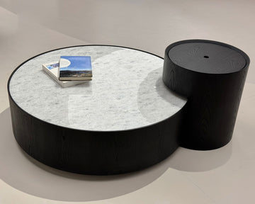 天然大理石材　リビングテーブル　コーヒーテーブル　ブラック　jrjj-8508