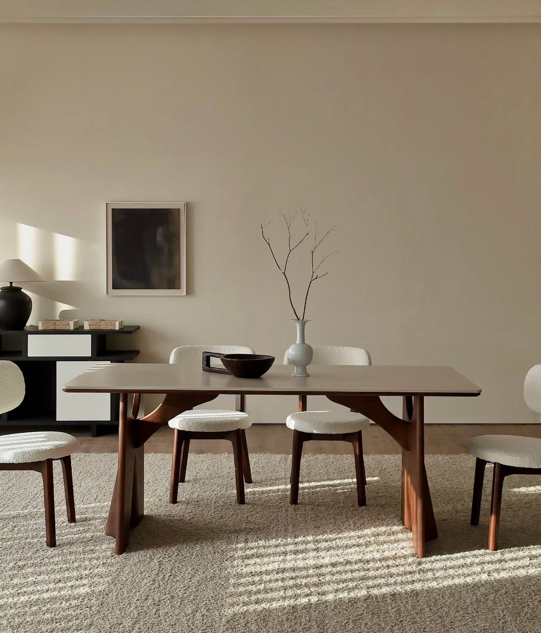 長方形テーブル　リビング・ダイニングテーブル　セラミック天板＆FAS級アッシュ材フレーム　hagst-3609