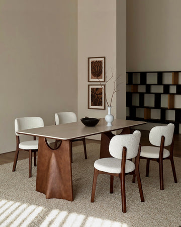 長方形テーブル　リビング・ダイニングテーブル　セラミック天板＆FAS級アッシュ材フレーム　hagst-3609