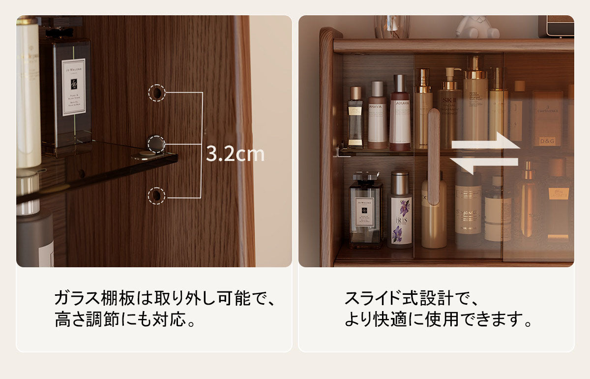 ドレッサー 幅48・60cm 完成品 カラー3タイプ デスク BK-7299