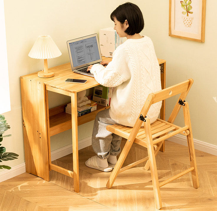 デスク 竹使用 幅83・103cm 折りたたみ式 壁寄せ テーブル単品 カラー2タイプ G3-7224