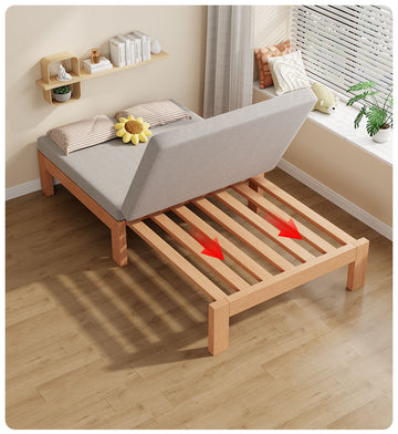 伸長式ベッド シングルベッドフレーム 天然木 G3-7252