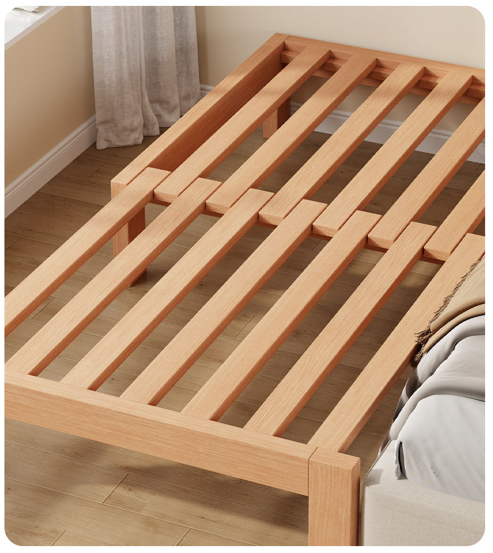 伸長式ベッド シングルベッドフレーム 天然木 G3-7252