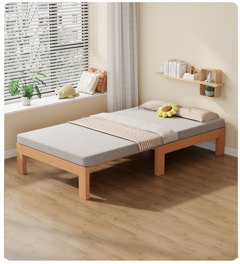 伸長式ベッド シングルベッドフレーム 天然木 G3-7252