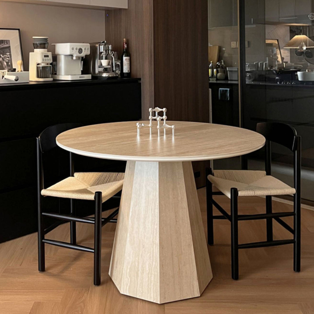 ダイニングテーブル　丸テーブルセラミック製天板 fjnw-3553