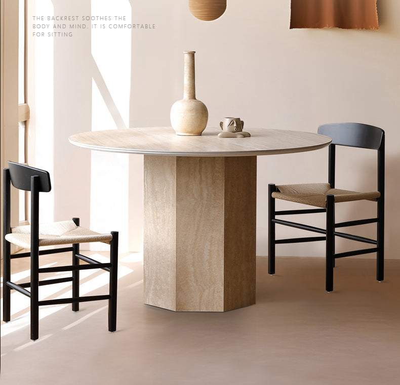 【高級セラミック×丸90cm】ダイニングテーブル｜耐熱・傷に強いモダンデザイン丸テーブル（FJNW-3550）