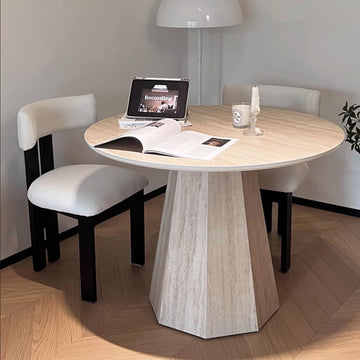 ダイニングテーブル　丸テーブルセラミック製天板 fjnw-3553