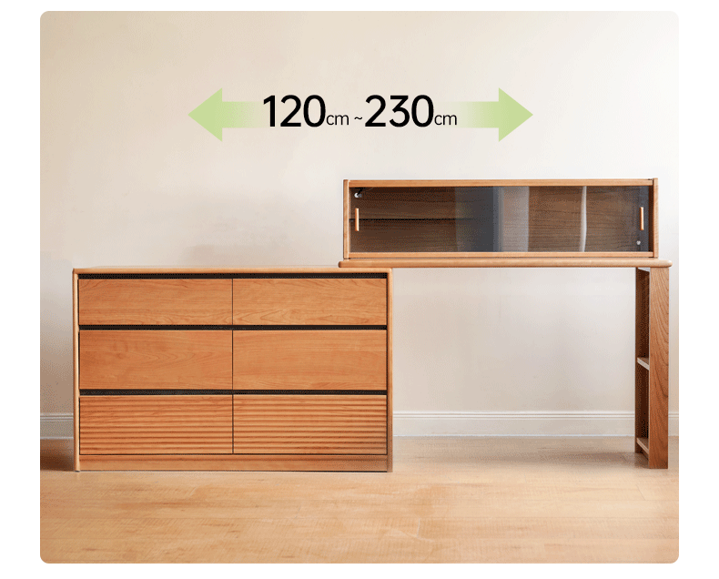 伸長式ドレッサー　デスク・チェスト収納付き　Y00D10