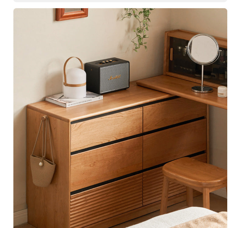 伸長式ドレッサー デスク・チェスト収納付き Y00D10