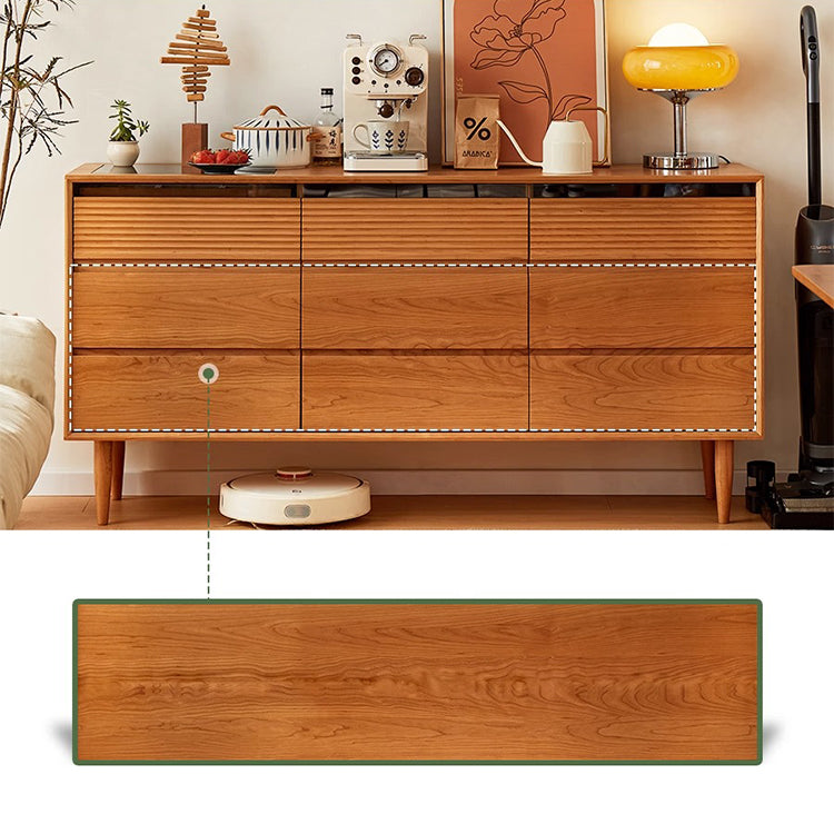 チェスト3段 タンス 引き出しがついたチェリー材使用した収納家具 hqx-6114