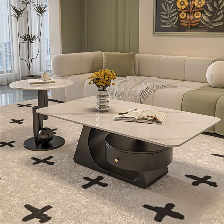 センターテーブル セラミックテーブル 大理石風 リビングテーブル