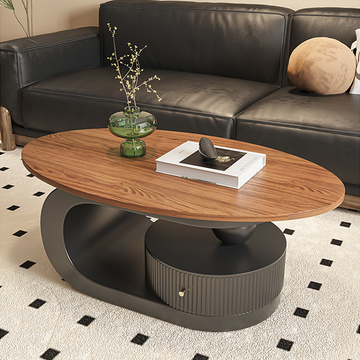 ローテーブル　天然銘木の表情を再現 自然と憩う天然木化粧合板 リビングテーブル　fel-3433