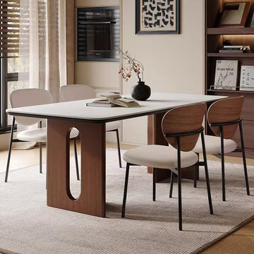 ダイニングテーブル セラミック 4人掛け天然木脚 北欧 食事 おしゃれ  fjx-6407