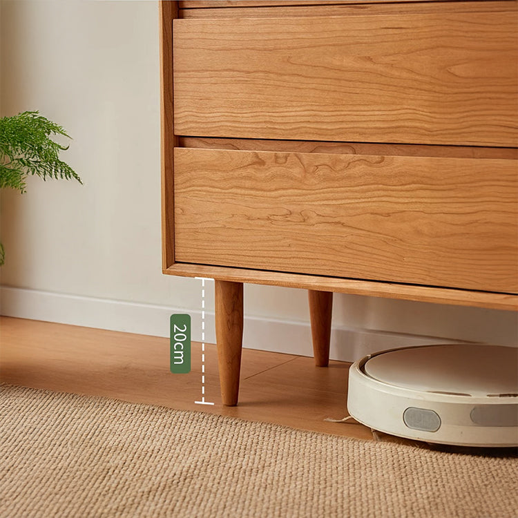 チェスト3段 タンス 引き出しがついたチェリー材使用した収納家具 hqx-6114