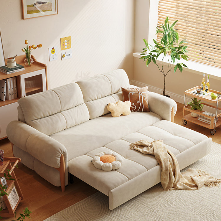 ソファベッド 伸縮式で省スペース ふわふわの座り心地 ペット対応生地