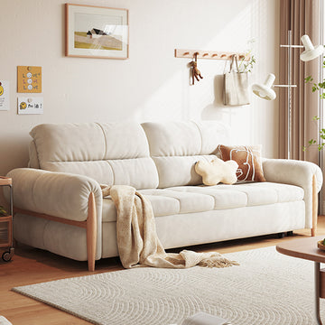 ソファベッド　伸縮式で省スペース　ふわふわの座り心地　ペット対応生地汚れに強い　hemw-6303