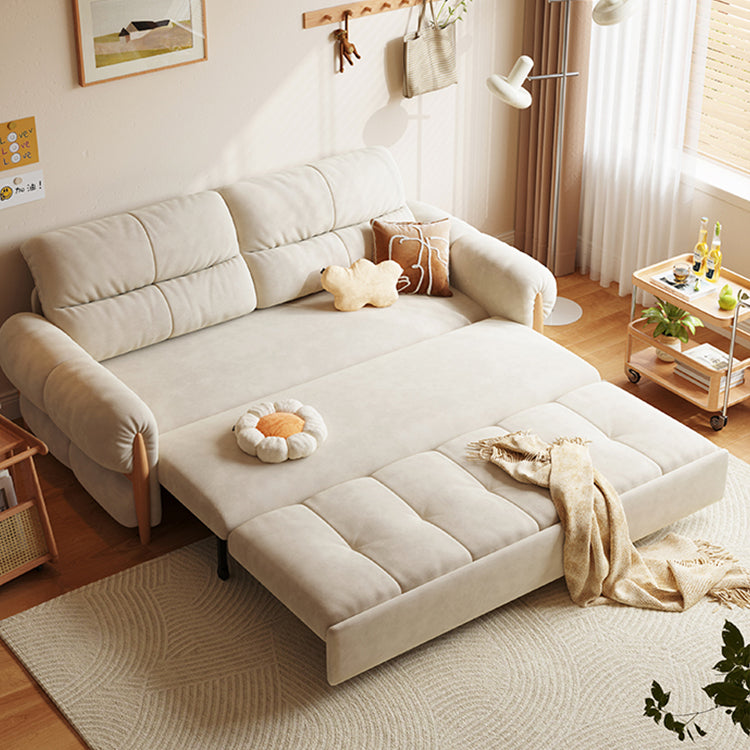 ソファベッド 伸縮式で省スペース ふわふわの座り心地 ペット対応生地